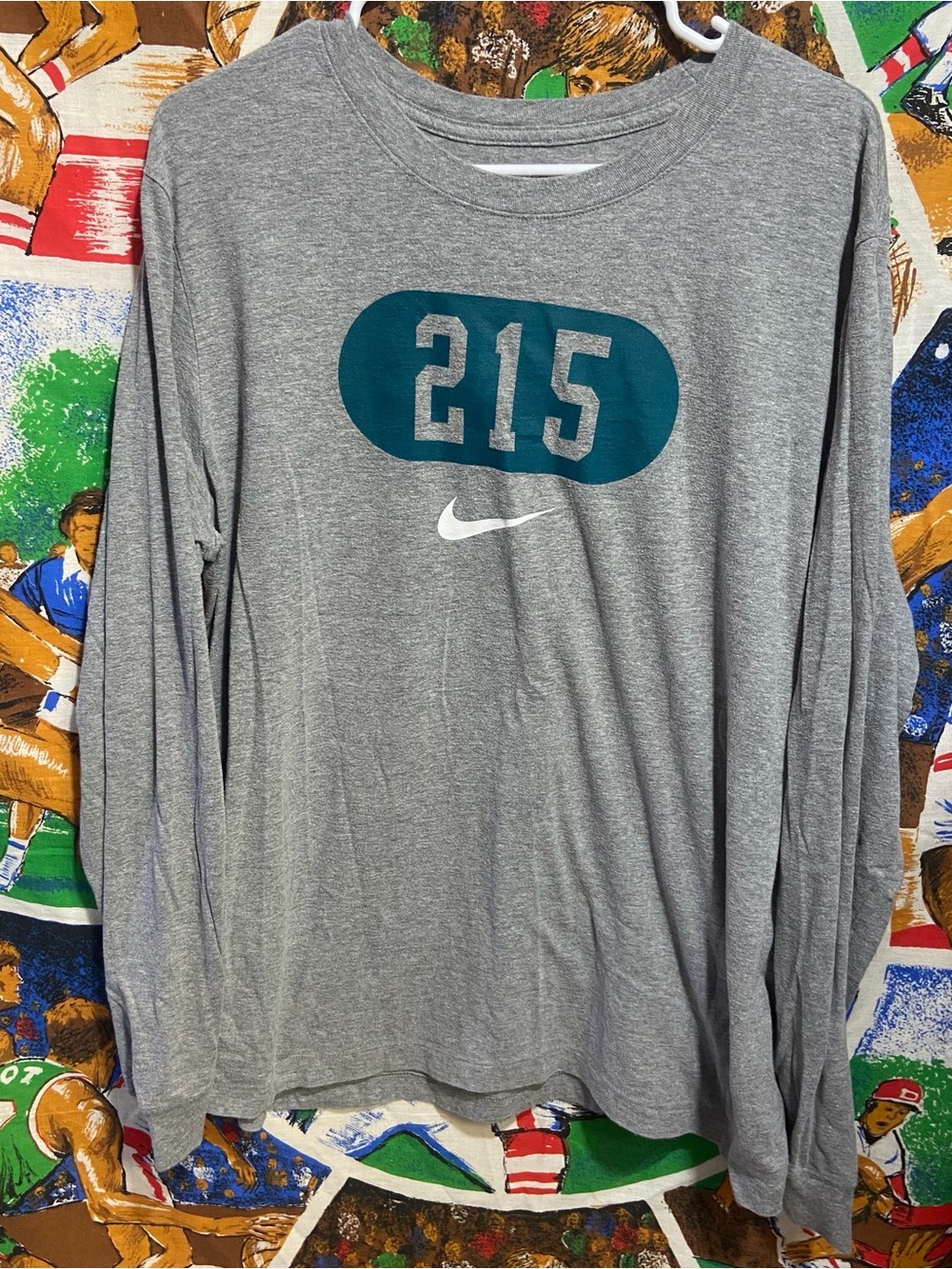 Philadelphia Eagles 215 Area Code Longsleeve Tee